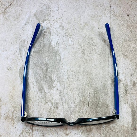 Coach Oval Black Blue And Silver Eyeglasses Glasses Frames NWOT - Picture 10 of 12